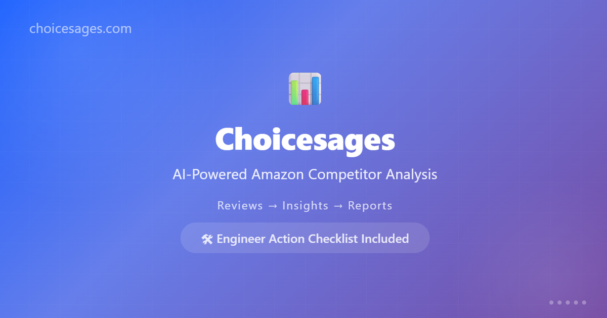 Amazon Competitor Analysis Tool | AI Review Analysis & Reports ...